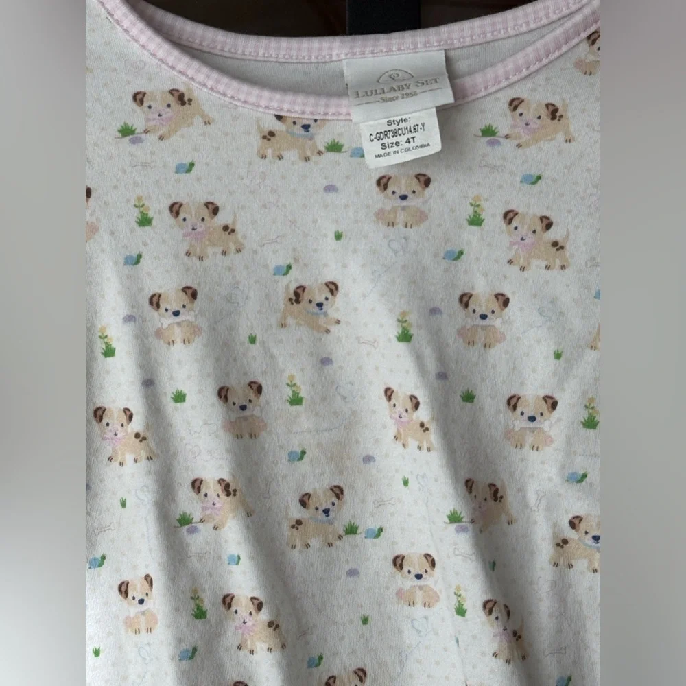 Lullaby Set puppy dogs dress short sleeve pima night gown play toddler girl
